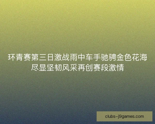 环青赛第三日激战雨中车手驰骋金色花海尽显坚韧风采再创赛段激情