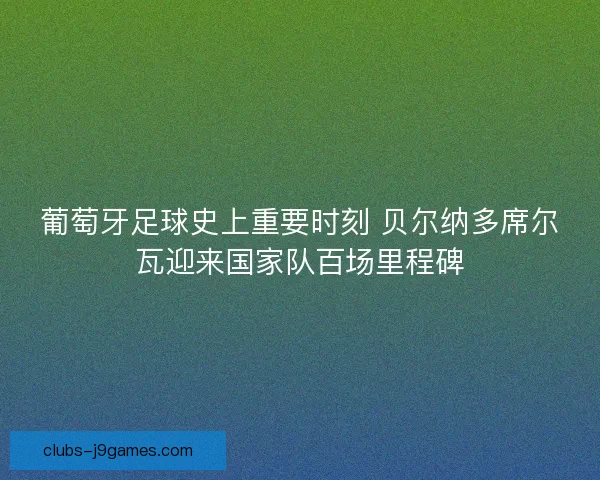 葡萄牙足球史上重要时刻 贝尔纳多席尔瓦迎来国家队百场里程碑